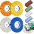 8 Inch Airway Buffing Wheels Aluminum Wheel Polishing Kit in Diameter 5/8 Arbor Hole, Compound and Metal Polish for Angle Grinder(Vivid Color,8 Pcs) Vivid Color 