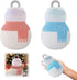2 Pcs 320 ml Mini Hot Water Bottle with Removable Knitted Cover, Winter Snowman Small Bag Microwave Heating Soft Silicone Leak Proof for Pain Relief Women Valentine&