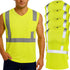 4 Pcs Hi Vis Sleeveless Reflective Shirt for Men Class 2 Construction Work Shirts with Pockets Women Lime 3X-Large