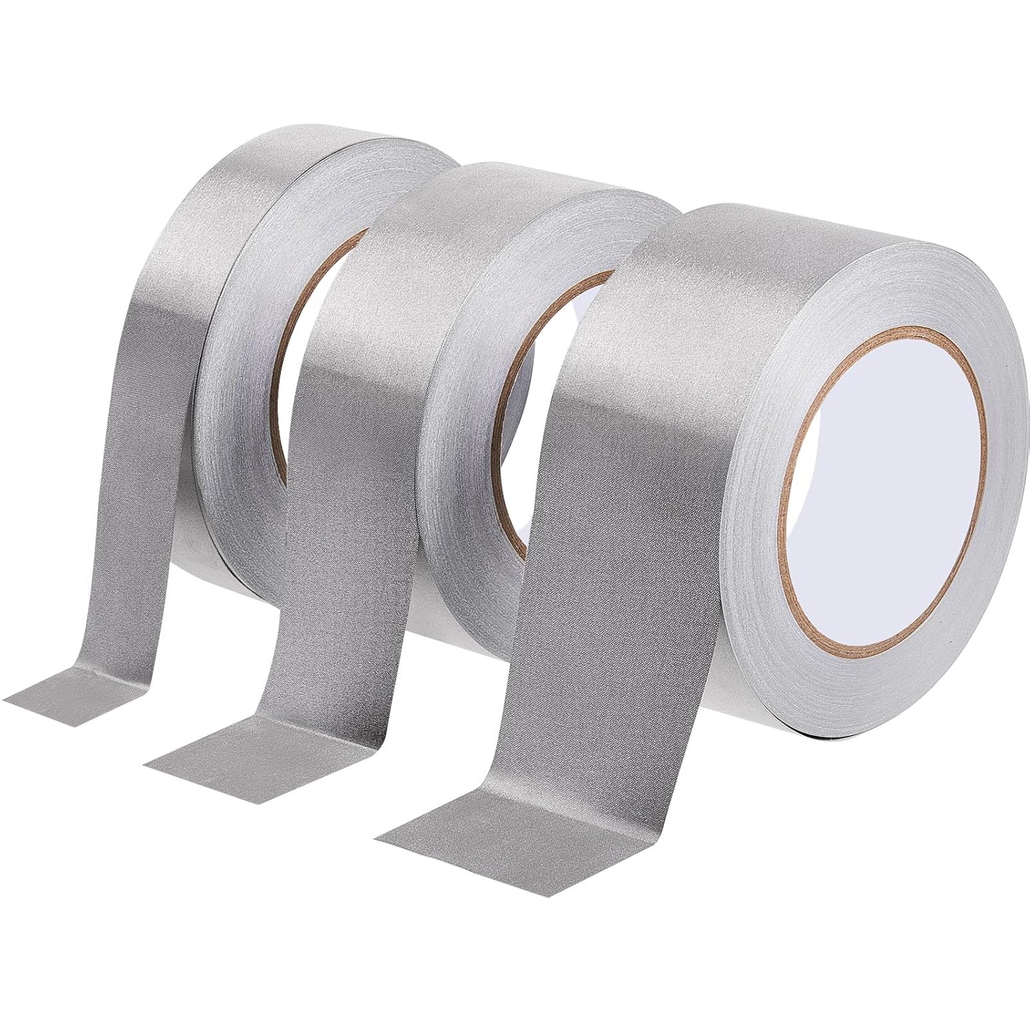 3 Roll Double Conductive Fabric Tape Cloth Adhesive Roll(1in x 100ft, 1.5in 2in 100ft)  1in 100ft