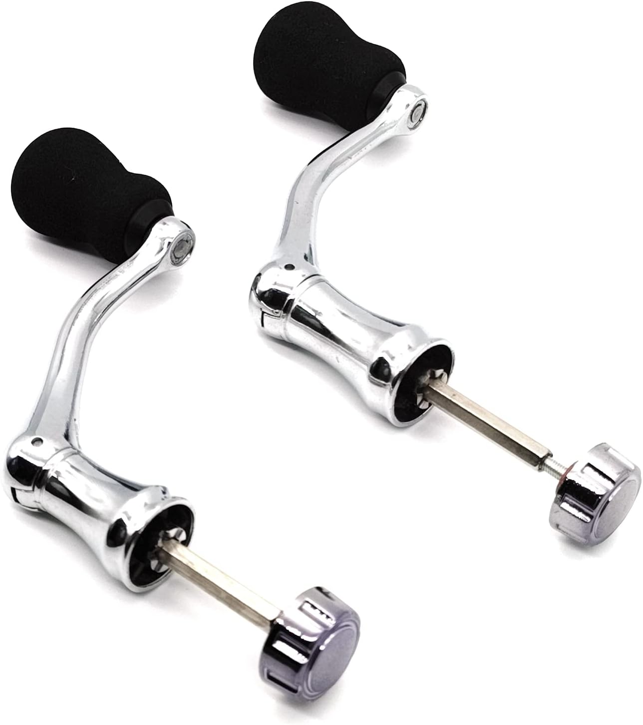 Mixed Pack Fishing Spinning Reel Handle, All-Metal, with The Grip EVA for Reels Replacement Parts,2 Pack, Large,X-Large 