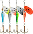 4Pcs Fishing Lure Spinner Baits, Bait Bionic Hard Baits,Metal Rotating Sequin baits for Bass, Trout, Walleye, Northern Pike and Salmon  0.63oz