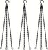 Hanging Basket Chain, 3 Sets Plant Hanger Metal Chains with Clips for Flower Pots, Planters, Bird Cage, Lanterns(Black) (Clips) 