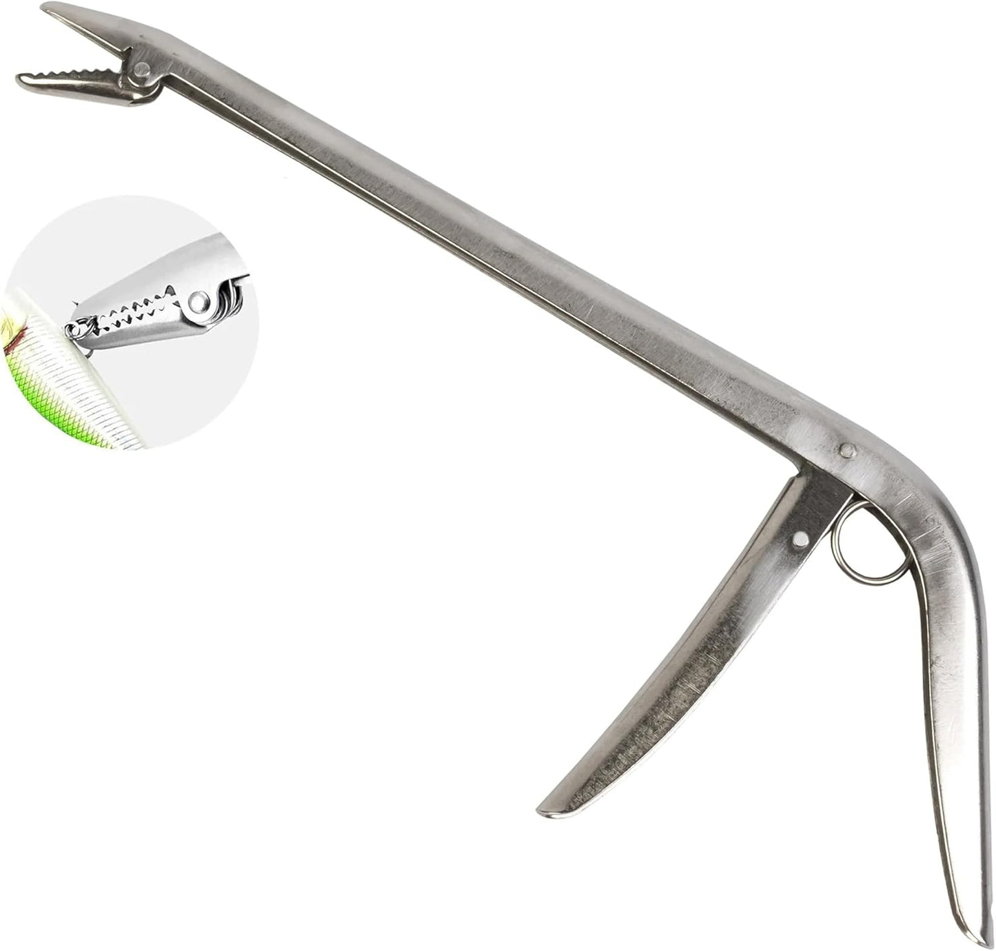 1Pack Fish Hook Remover, Premium Fishing Pliers-Stainless Steel Remover Tool, with Strong Jaw Grip and Serrated Teeth, Suitable for Freshwater Saltwater 