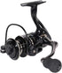 Spinning Reel, Fishing Reel,NX2000-NX7000 Series, Right/Left Handle, EVA Grip, Corrosion-Resistant, Aluminum Spool, Black 