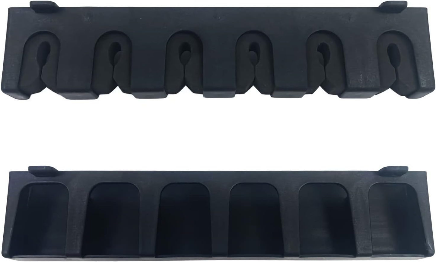 Vertica Fishing Rod Holders, Wall-Mounted – Racks, Pole Holders,Fishing Rack,Store 6 Rods or Combos in 12.6 Inches, for Garage & Boat, 1 Pair Black (Vertica) 