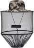 1Pack Anti-Mosquito Mesh Fishing Cap, Mosquito Head Net Hat with Removable Hidden Netting，for Outdoor Hiking Gardening Beekeeping 
