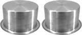 2Pcs 3" Stainless Steel Drop-in Anti-Spill Cup Holder with Non-Slip Washer,Heavy Duty Poker Table Inserts Fits Standard Soda Can for Desk, Boats, RV Cars & Trucks silver 