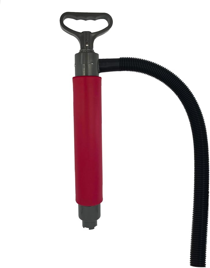 hand Red Bilge Pump for Kayak Canoe and Boat,15.7Inch Manual Portable Hand Water Pumps Sump with Hose 