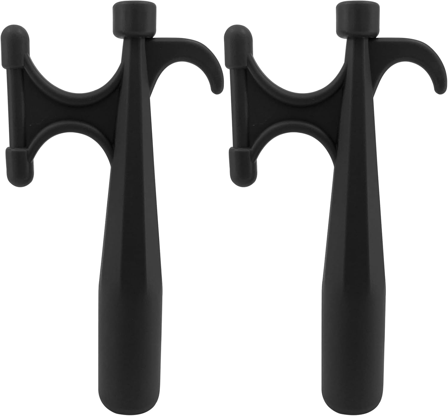 2Pcs Nylon Boat Hook Floating,Hook for Extension Pole,Unbreakable,Durable,Rust-Resistant Replacement Attachment End Mooring Yacht Kayak,Black 