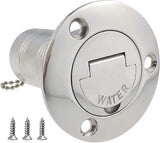 1-1/2"(38mm) Boat Gas/Fuel/Diesel/Water/Waste Deck Fill/Filler with Keyless Cap 1-1/2" Marine Mirror- Polished 316 Stainless Steel Hardware for Yacht Caravan WATER 