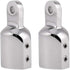 316 Stainless Steel Heavy Duty Fitting Bimini Top Cap Fits 1" (25.4mm) OD Round Tube External Eye End with Two Screws for Boat Covers Marine Hardware(2pcs) 