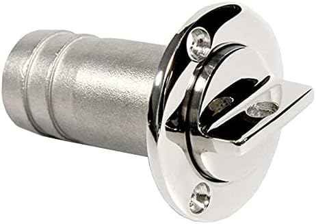 1" Boat Garboard Drain Plug Gas Fuel Deck Fill/Filler with Keyless Cap Marine Mirror- Polished 316 Stainless Steel Hardware for Yacht Caravan 