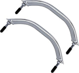 2PCS Boat 316 Stainless Steel 8-3/4'' Polished Grab Handle Oval Tube Bar Handrail for Marine Yacht RV 