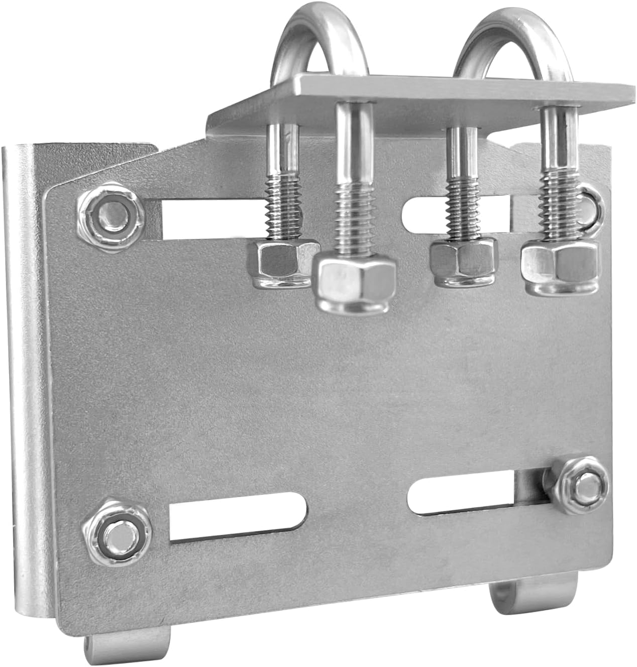 Stainless Steel Horizontal Stanchion Rail Mount Anchor Bracket, Fluke Bracket Rugged Durable High Hardness (Fits 7/8" to 1" Rails) for Boats Yachts Ships 