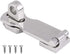 Grade Stainless Steel 3" Heavy Duty Door Hasp with Turning Padlock Eye Mount Screws 