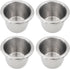 4Pcs Stainless Steel Cup Holder,Drop-in Anti-Spill Heavy Duty Poker Table Holder Inserts Fits Standard Soda Can for Desk, Boats, RV Cars & Trucks 