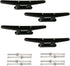 4 Pack Boat Cleat Black Nylon Dock Kayak Cleat,4/6/8 inch with Fasteners 