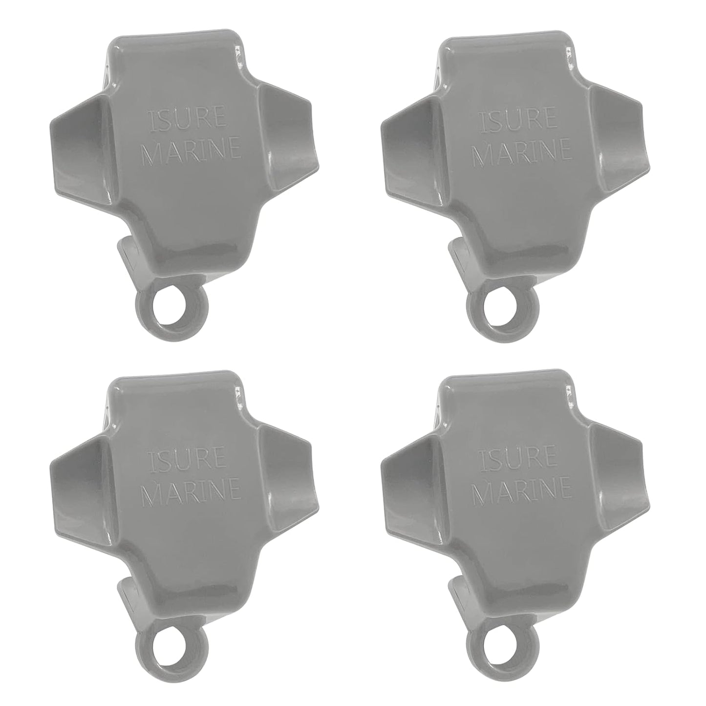 4 Pcs Square Rail Fender Bumpers Hanger/Adjuster/Clip Docking for Bumper, Pontoon Boat Clips 