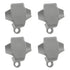 4 Pcs Square Rail Fender Bumpers Hanger/Adjuster/Clip Docking for Bumper, Pontoon Boat Clips 