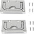 2pcs Marine Stainless Steel Flush Fitting Lifting Pull. Hatch Lift Ring Handle with Screws 