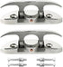 Boat2 Pcs Folding Cleat 4-1/2" Flip-up Dock Marine Grade 316 Stainless Steel with Screws 