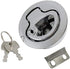 Zinc Alloy 2" Flush Pull Slam Latch Boat Hatch Round Deck for RV Yacht - Locking Style with Keys 