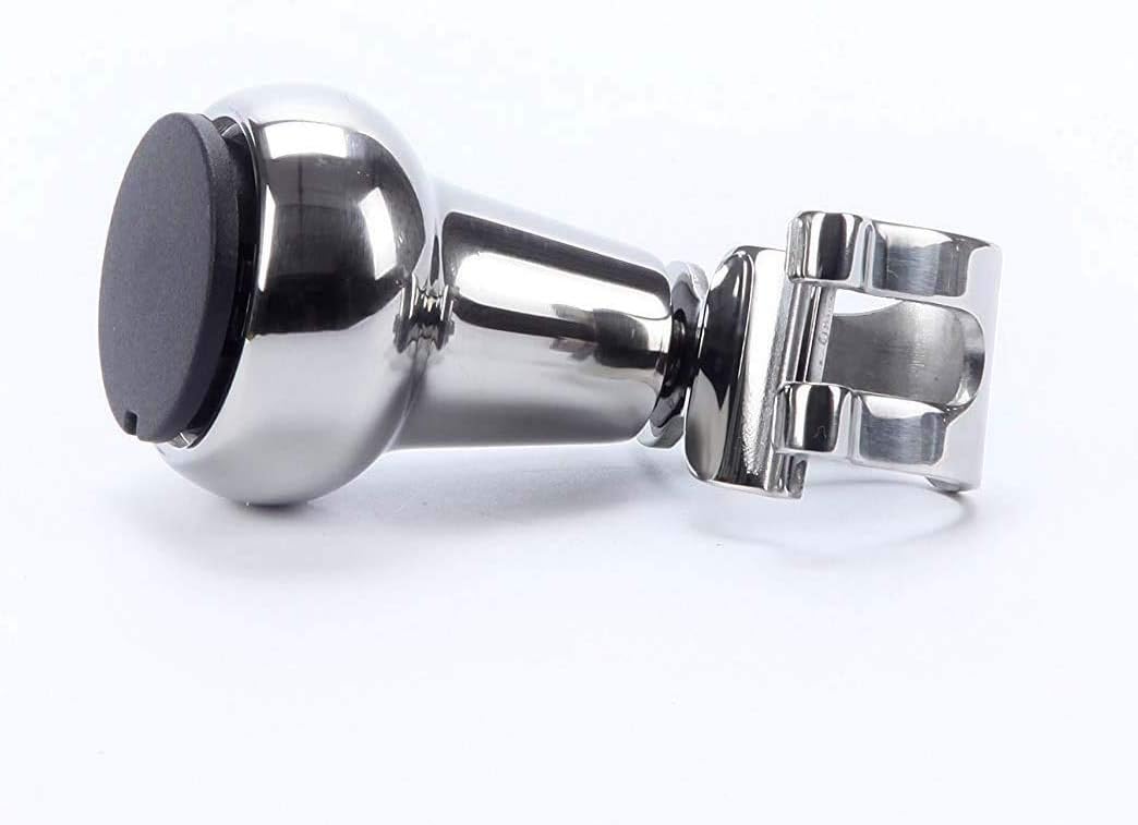 316 Stainless Steel Boat Steering Wheel Knob, Maneuvering Knob with Black Nylon Cover 