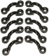 10pcs Nylon Pad Eye Straps Bimini Top Strap,Deck Loops, Kayak Anchor Boat Mount, Fitting Canoe Deck Sailing Rigging seakayak Tie 