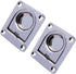 Stainless Steel Rectangular Recessed Hatch Pull Flush Mount Ring Latch Lift Handle Marine Boat (2 PCs)  65x56mm