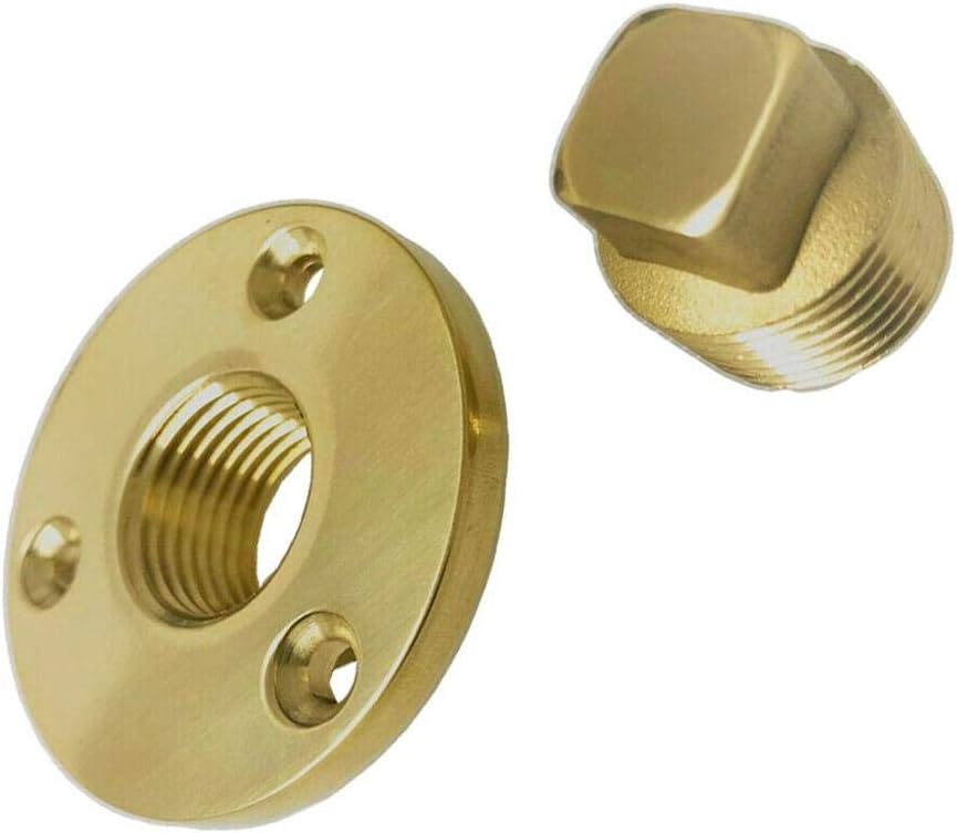 Boat Hull Drain Bronze Brass Garboard Plug w/Recepacle Flange 1/2" 