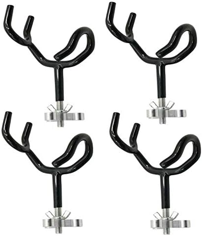Boat Rod Holder 20 Degree Steel Wire Fishing Pole with PVC Dipped and Mounting Base(4PCS) 