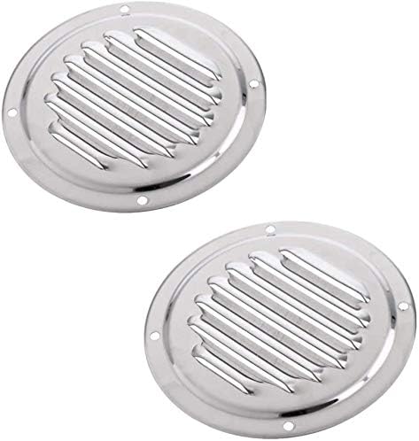 Round Louvered Vent 4" Stainless Steel Marine Boat 102mmCaravan Suit 2PCS for Yacht Accessories 