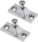 2PCS Bimini Top Side Mount Deck Hinge Fitting Hardware Base High Polished Marine Grade 316 Stainless Steel 