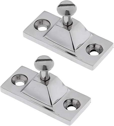 2PCS Bimini Top Side Mount Deck Hinge Fitting Hardware Base High Polished Marine Grade 316 Stainless Steel 