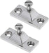2PCS Bimini Top Side Mount Deck Hinge Fitting Hardware Base High Polished Marine Grade 316 Stainless Steel 