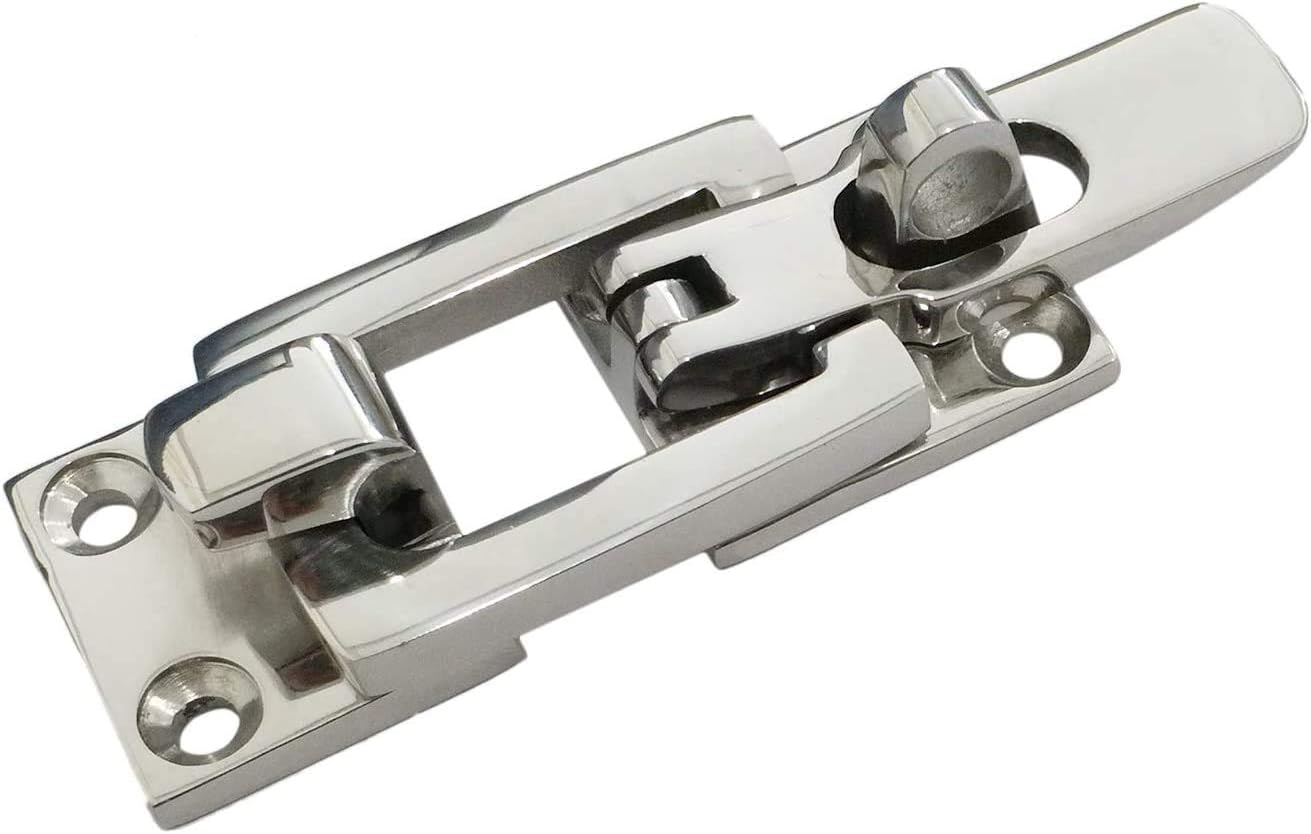Grade Heavy Dudy 316 Stainless Steel Lockable Latch Marine Boat Door Lock Anti-Rattle Fastener Clamp 