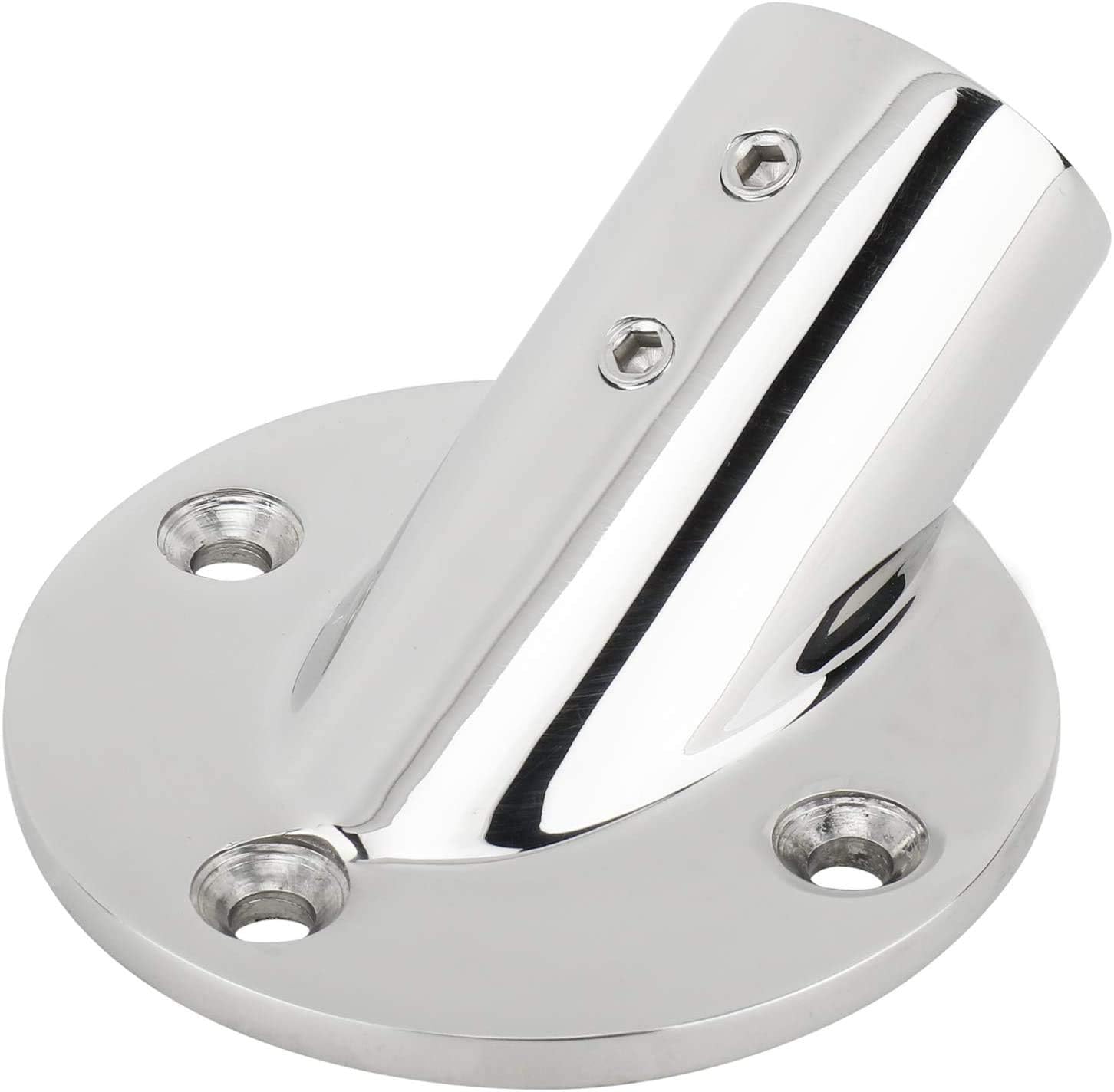 7/8''(22mm) 30 Degree Heavy Dudy 316 Stainless Steel Marine Tube Boat Hand Rail Round Base Bimini Top Fitting Hardware 