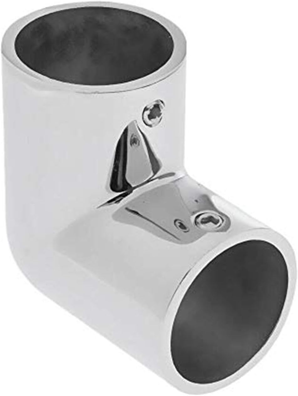 Heavy Dudy Marine Grade 316 Steel Stainless 2 Way Boat Hand Rail Fitting 90 Degree Elbow for 7/8" O.D. Tube Hardware 