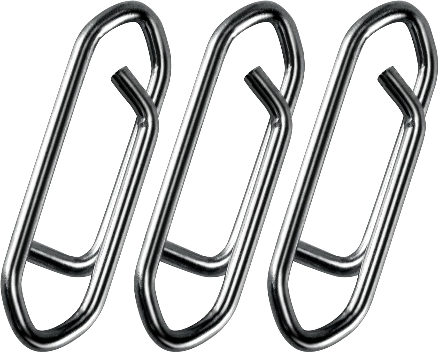 50-Pack Fishing Power Speed Clips, High Strength Stainless Steel Clip for Lure Quick Change, Freshwater Saltwater Crankbait Popper Lures Snap Connector Tackle  XS-25LB-0.5IN