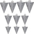 Pyramid Sinkers Fishing Weights Sinkers, Saltwater Freshwater Lead Weight Sinker for Ocean Surf Gear Catfish Tackle 1oz 2oz 3oz 4oz 5oz 6oz 8oz 10oz 12oz 16oz 32oz  10 Pack Kit: 1oz*3, 2oz*3, 3oz*2,