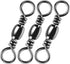 100-Pack Fishing Barrel Swivels, High Strength Stainless Solid Ring Brass Swivel with Black Nickel Coating, Rolling Swivels Tackle Line Connector Saltwater Freshwater  