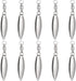 10 Pack Spinner Blades with Ball Bearing Swivels Tail Spinnerbait Lure Making Supplies Bass Lures Soft 