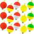 15-Pack Fishing Bobbers Floats, Weighted for Ball EVA Foam Snap-on Floats Corks Floaters Buoys Crappie Bass Panfish Bluegills Trout  