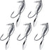 5-Pack Weighted Swimbait Hooks with Underspin, Pin Spring Fishing Hook Willow Spinner Blades Silver Gold, 1/7-3/8oz Bass Swivels Spinnerbait Weedless for Soft Lures 1/7oz