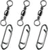 50-Pack Fishing Power Speed Clips 25LB Buy with 100-Pack Barrel Swivels 30LB 
