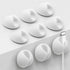 Cable Clips, Cord Holder, Adhesive Wire Holder for Management, Phone Charger, Desk, Wall, Nightstand and Office, White 9 PCS 