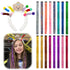 16 PCS Hair Tinsel Extension and 1 PC Halloween Headband 