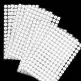 1008 Self-Adhesive Hook and Loop Dots - Petluno 10mm White Hook and Loop Stick on Dots, Round Hook and Loop Fasteners, Self Adhesive Hook and Loop Tape Strips for School Learning Materials, Christmas Cards, Binder Wallets 504