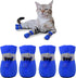Petluno Antislip, dog boots, paw protection, these comfortable dog boots with soft soles are equipped with reflective straps (6, blue) Blue 6